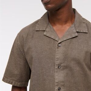 Abercrombie + Fitch Camp Collar Summer Linen-Blend Shirt